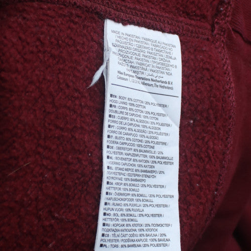 Nike Men's Red Pullover Fleece Hoodie Size S Regular Fit Sportswear