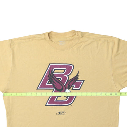 Reebok Men’s Beige BC College Sports Logo T-Shirt Size L