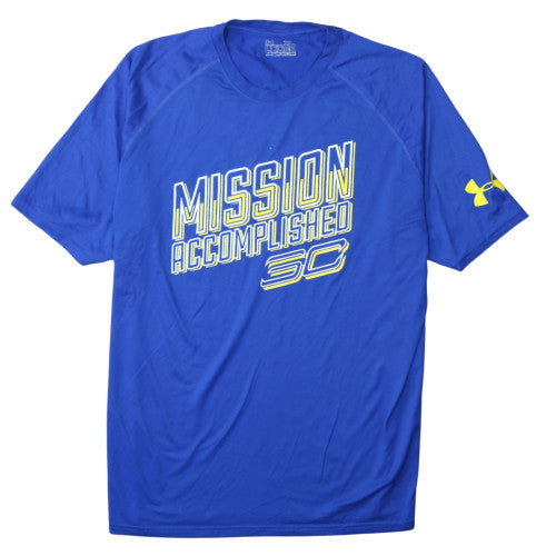 Under Armour Men Blue XL Loose Fit Curry 30 Sports T-Shirt
