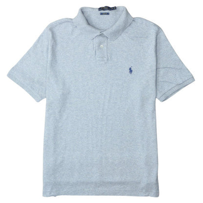Ralph Lauren Men's Grey Custom Fit Cotton Polo Shirt XL