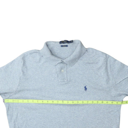 Ralph Lauren Men's Grey Custom Fit Cotton Polo Shirt XL