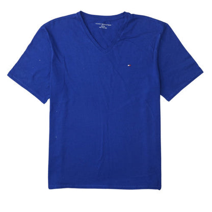 Tommy Hilfiger Men's Blue V-Neck Short Sleeve 2XL T-Shirt Jersey Cotton