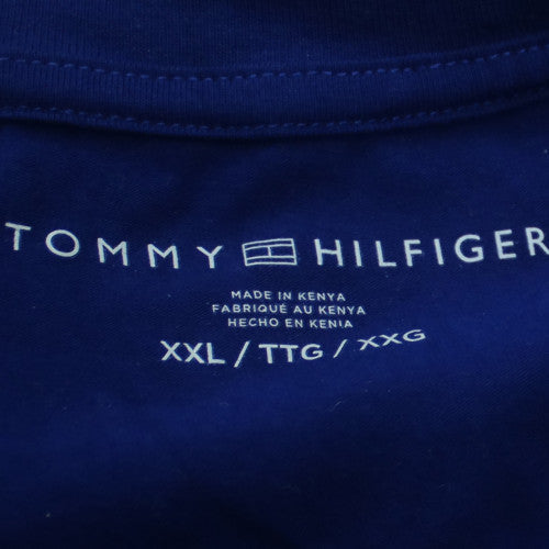 Tommy Hilfiger Men's Blue V-Neck Short Sleeve 2XL T-Shirt Jersey Cotton