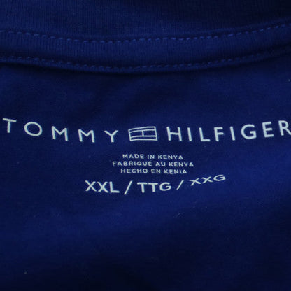 Tommy Hilfiger Men's Blue V-Neck Short Sleeve 2XL T-Shirt Jersey Cotton