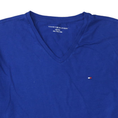 Tommy Hilfiger Men's Blue V-Neck Short Sleeve 2XL T-Shirt Jersey Cotton