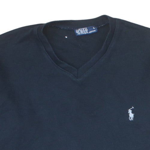 Polo Ralph Lauren Men's Black V-Neck Pullover Sweatshirt L