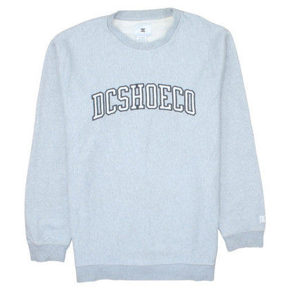 DC Shoes Mens Grey XL Crew Neck Pullover Sweatshirt Cotton Blend