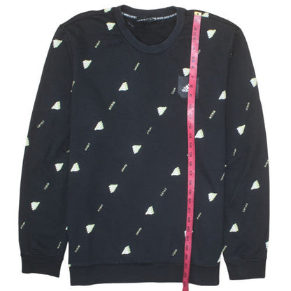 adidas Men's Black XL Crew Neck Graphic Print Sweatshirt