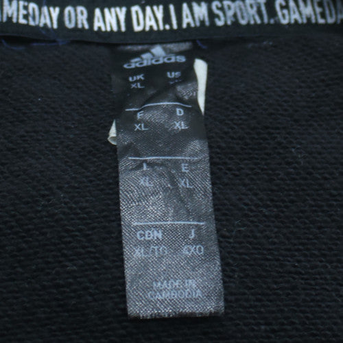adidas Men's Black XL Crew Neck Graphic Print Sweatshirt