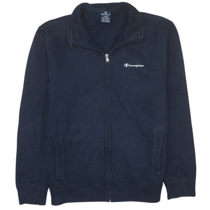 Champion Mens Blue Full Zip Fleece Sweatshirt Large
