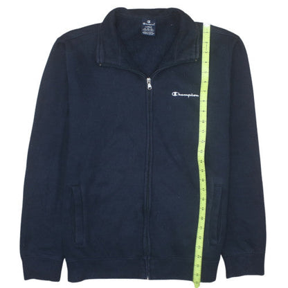 Champion Mens Blue Full Zip Fleece Sweatshirt Large