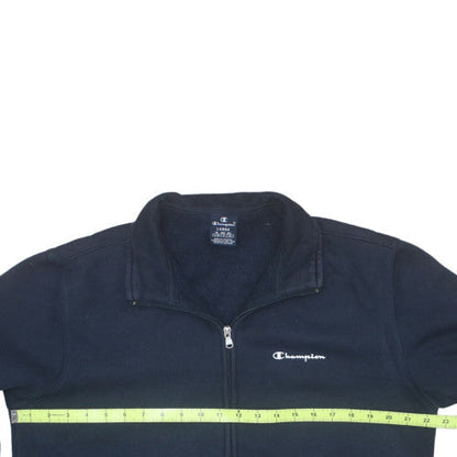Champion Mens Blue Full Zip Fleece Sweatshirt Large