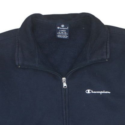Champion Mens Blue Full Zip Fleece Sweatshirt Large