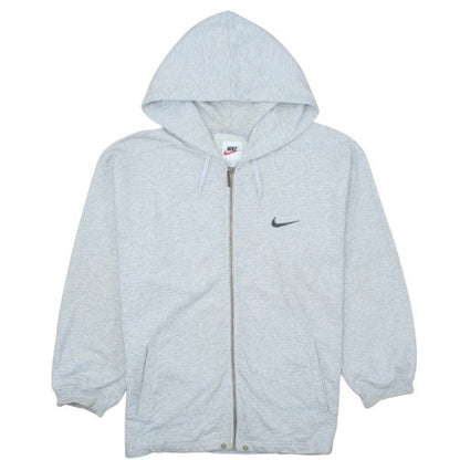 Nike Men's Grey Full Zip Hoodie Size M Regular Fit Fleece Sweatshirt