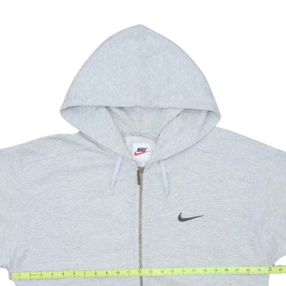 Nike Men's Grey Full Zip Hoodie Size M Regular Fit Fleece Sweatshirt