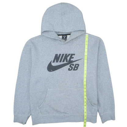 Nike SB Men's Grey Pullover Hoodie L Regular Fit Graphic Fleece