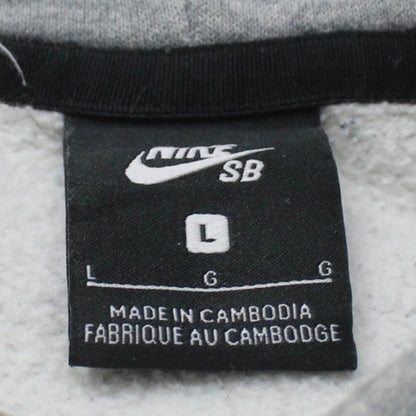 Nike SB Men's Grey Pullover Hoodie L Regular Fit Graphic Fleece