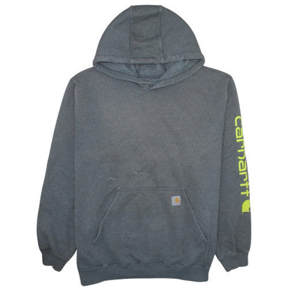 Carhartt Men's Grey 2XL Pullover Hoodie Workwear Logo Sweatshirt