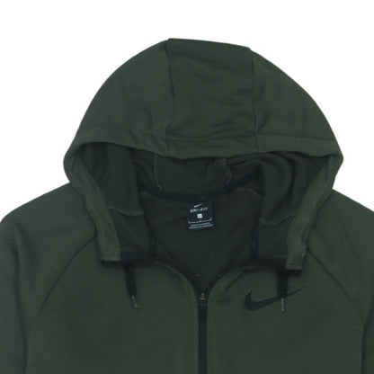 Nike Men's Green Full Zip Dri-FIT Hoodie Size L