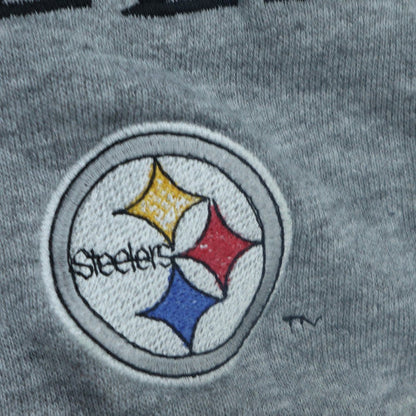 Lee Sport Men’s Grey 2XL Pullover Sweatshirt Embroidered Steelers 1995