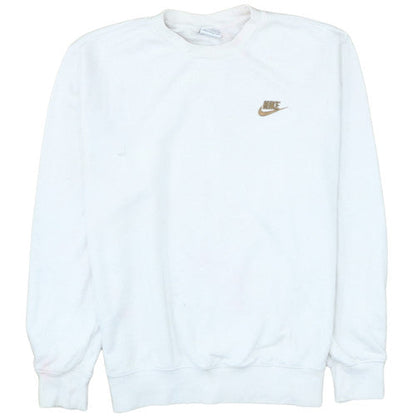 Nike Men's White Crew Neck Pullover Sweatshirt Size M