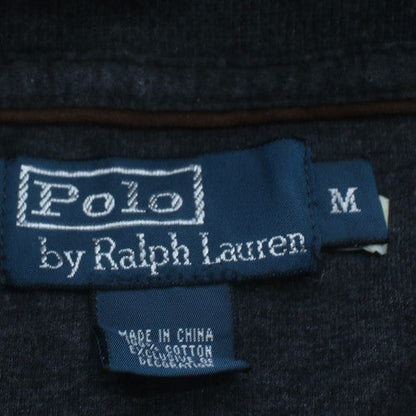 Ralph Lauren Men's Grey Cotton Collared Pullover Jumper M