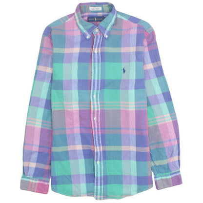 Ralph Lauren Men's Multicoloured Madras Check Cotton Button-Up Shirt M