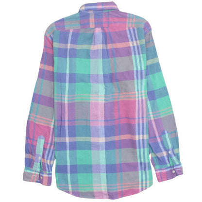 Ralph Lauren Men's Multicoloured Madras Check Cotton Button-Up Shirt M