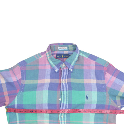 Ralph Lauren Men's Multicoloured Madras Check Cotton Button-Up Shirt M