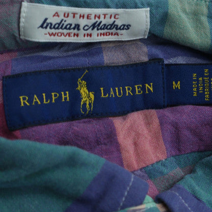 Ralph Lauren Men's Multicoloured Madras Check Cotton Button-Up Shirt M