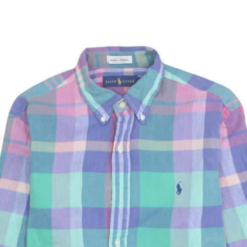 Ralph Lauren Men's Multicoloured Madras Check Cotton Button-Up Shirt M