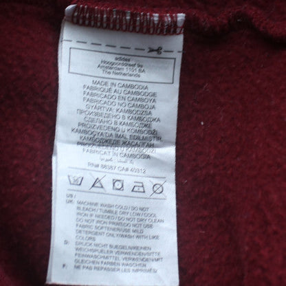Adidas Men's Red Pullover Hoodie L Logo Fleece Sportswear