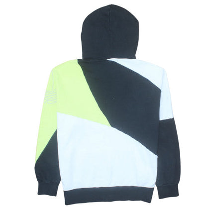 Adidas Womens Black Colourblock Hoodie Size 10 Cotton Pullover