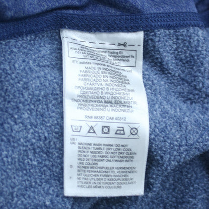 adidas Men Blue Pullover Hoodie L Lightweight Sportswear