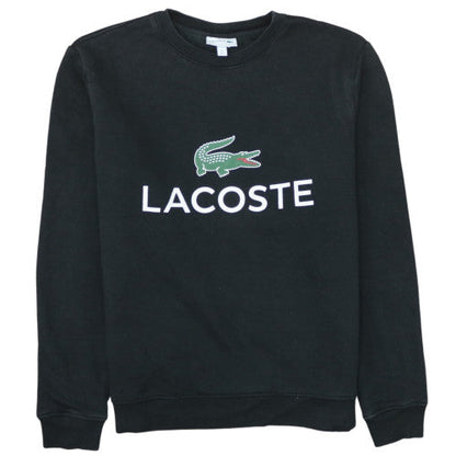 Lacoste Men's Black Logo Crew Neck Sweatshirt Size L
