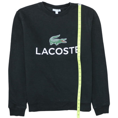 Lacoste Men's Black Logo Crew Neck Sweatshirt Size L