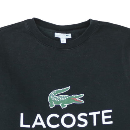 Lacoste Men's Black Logo Crew Neck Sweatshirt Size L