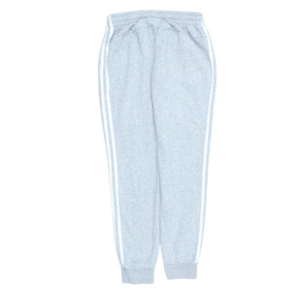 Adidas Men Grey Jogger Sweatpants Size M Regular Fit Side Stripe