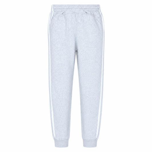 Adidas Men Grey Jogger Sweatpants Size M Regular Fit Side Stripe