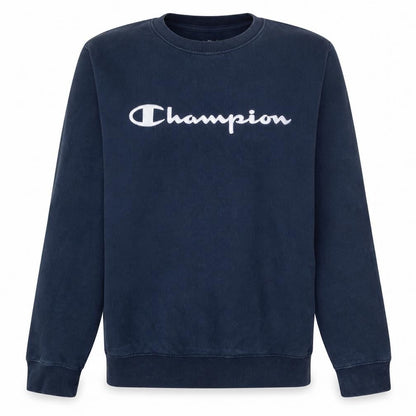 Champion Men's Blue Medium Pullover Crew Neck Logo Sweatshirt