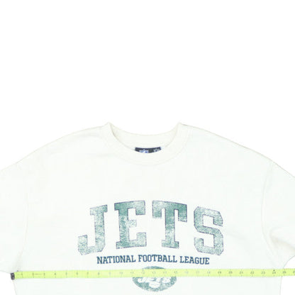 Primark NFL Jets White Sweatshirt Women S 10/12 Crew Neck Pullover