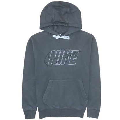 Nike Men's Grey Pullover Hoodie M Regular Fit Graphic Sportswear