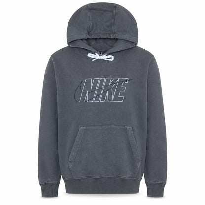 Nike Men's Grey Pullover Hoodie M Regular Fit Graphic Sportswear