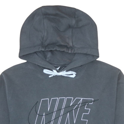 Nike Men's Grey Pullover Hoodie M Regular Fit Graphic Sportswear