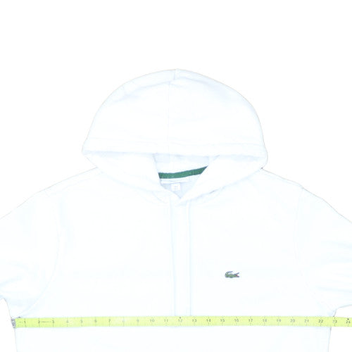 Lacoste Men's White Classic Fit Pullover Hoodie Size L