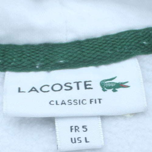 Lacoste Men's White Classic Fit Pullover Hoodie Size L