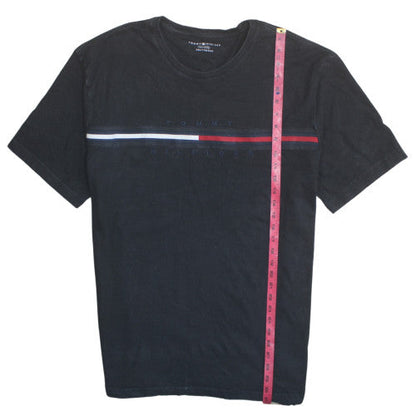 Tommy Hilfiger Mens Black 2XL Classic Logo Cotton T-Shirt