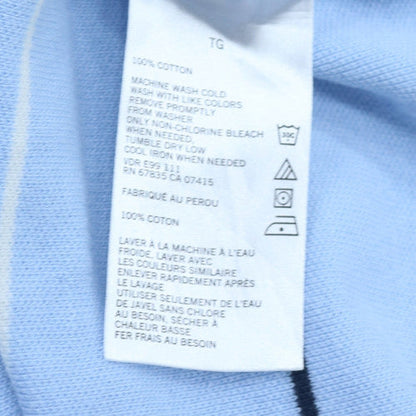 Nautica Men's Blue Striped Cotton Polo Shirt XL