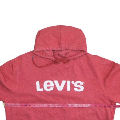 Levi's Men's Red Pullover Hoodie XL Logo Fleece Sweatshirt