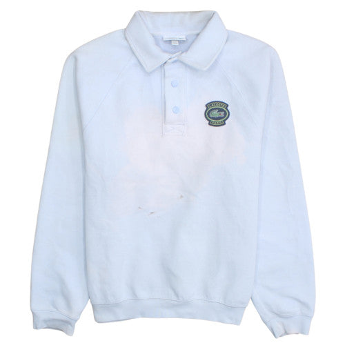Lacoste Men's White Long Sleeve Polo Shirt Size M Loose Fit